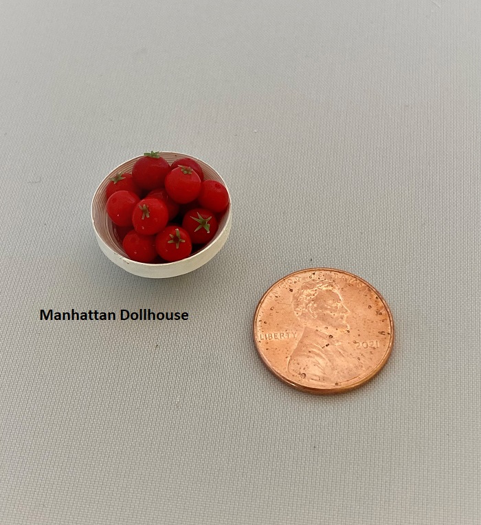 Miniature Bowl of Strawberries - Click Image to Close